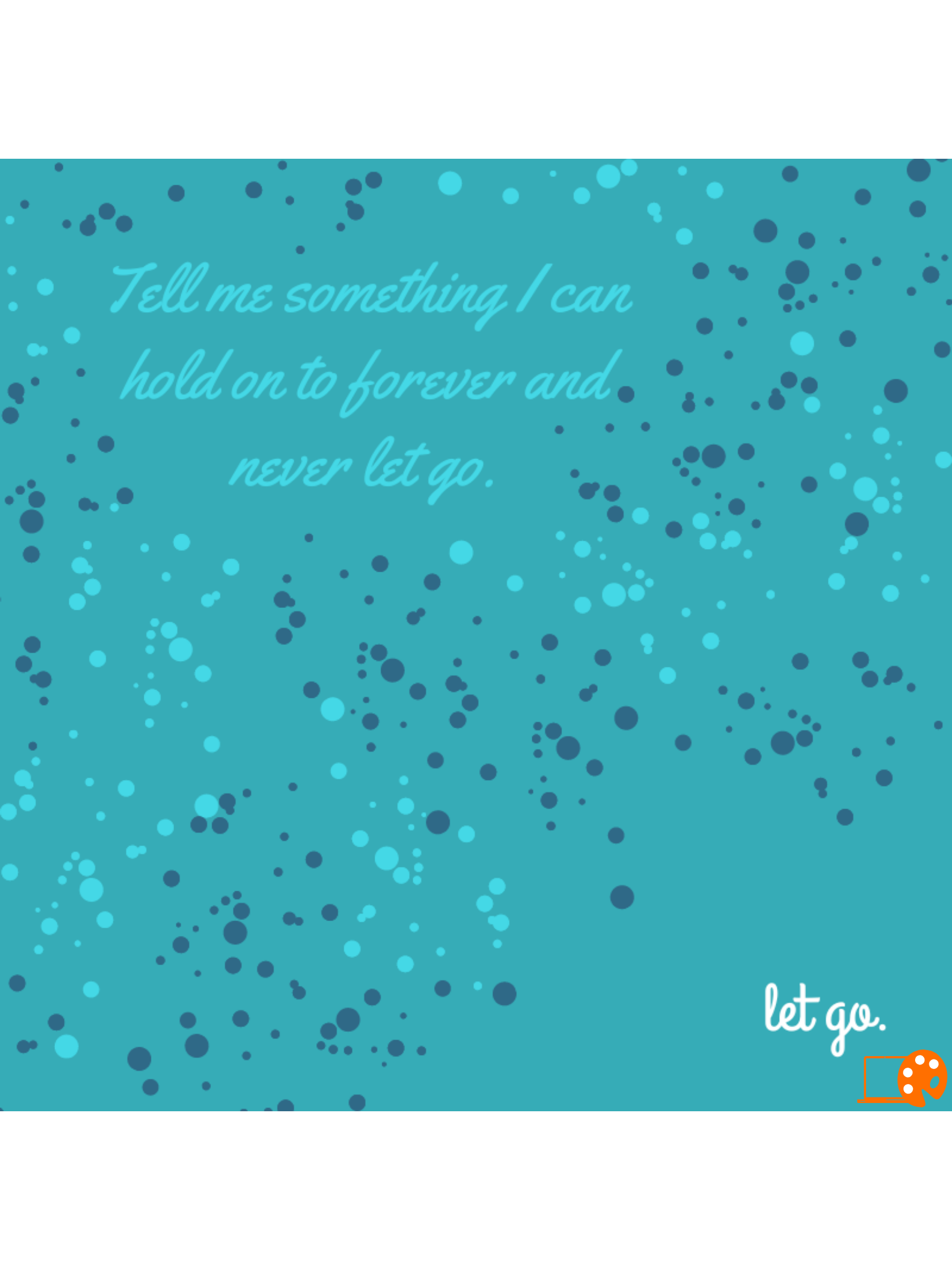 quote on blue bakcground and dots